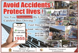 A new mechanism to prevent bus accidents.... Ministry of Transport and Highways and National Transport Commission Seek Public Support.